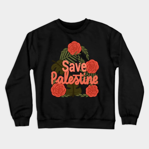 savePalestine T_T Crewneck Sweatshirt by Karyavna